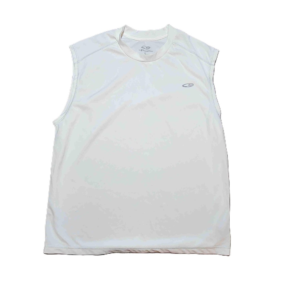 C9 Champion Mens White Sleeveless Basketball Jersey Large